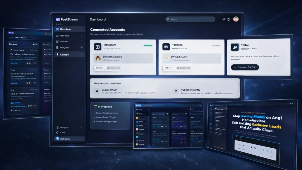 OpenClaw Cracked examples showing training modules, marketing systems, funnels, app workflows, and business-building dashboard