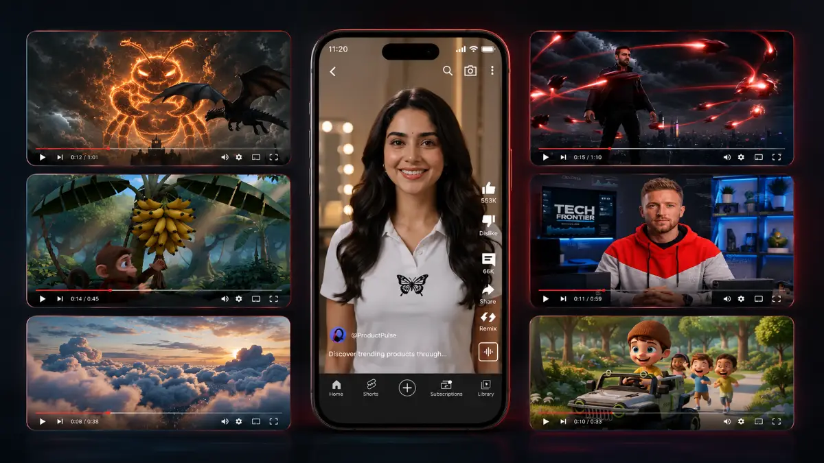 Tube Claw AI outputs including faceless videos, Shorts, thumbnails, scripts, avatars, SEO scorecards, trend discovery, publishing automation, and lead generation